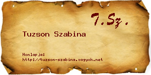 Tuzson Szabina névjegykártya