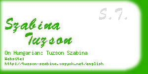 szabina tuzson business card